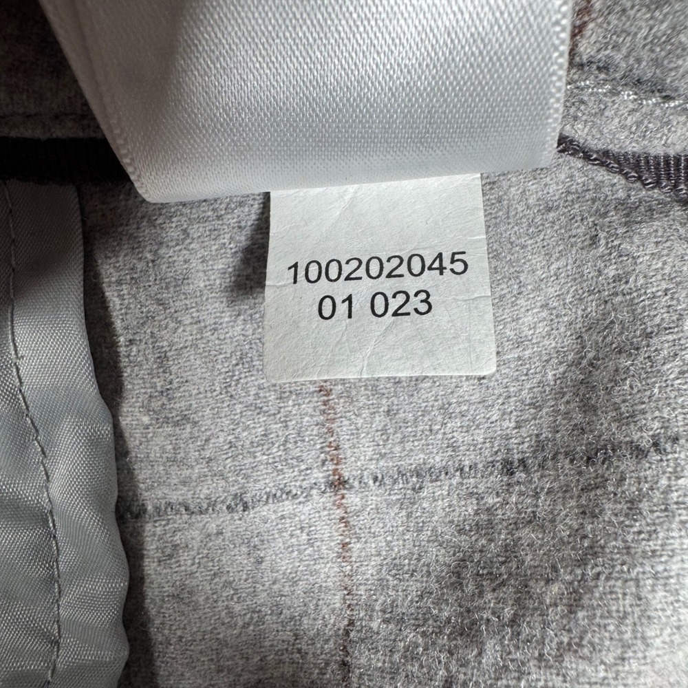 Brooks Brothers Womens 8 Trousers Grey Windowpane Wool Cashmere Wide Leg 42346 - Picture 12 of 12
